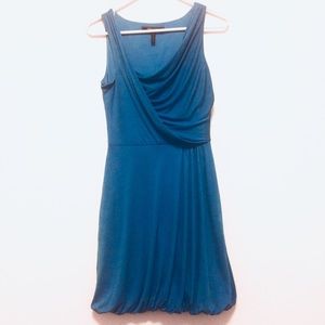 BCBGMAXAZRIA Blue Asymmetrical Knit Dress